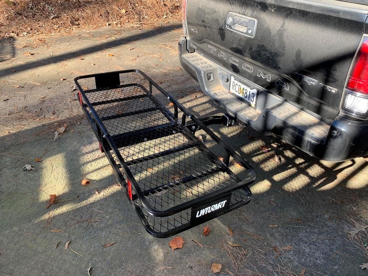 LWTURMRT 60" x 22" x 6" Hitch Cargo Rack with Waterproof Cargo Bag (58" x 20" x 24"), Rust Resistant Baking Paint and Alloy Steel Material