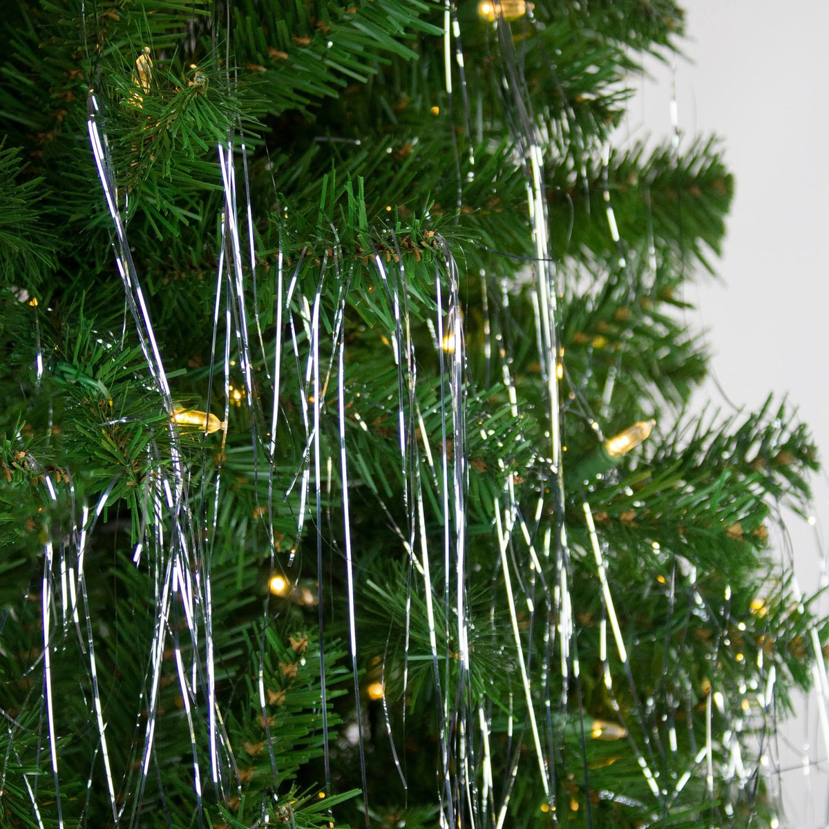 1000ct Silver Tinsel Icicle Strands Christmas Decorations 18" - Product image 1