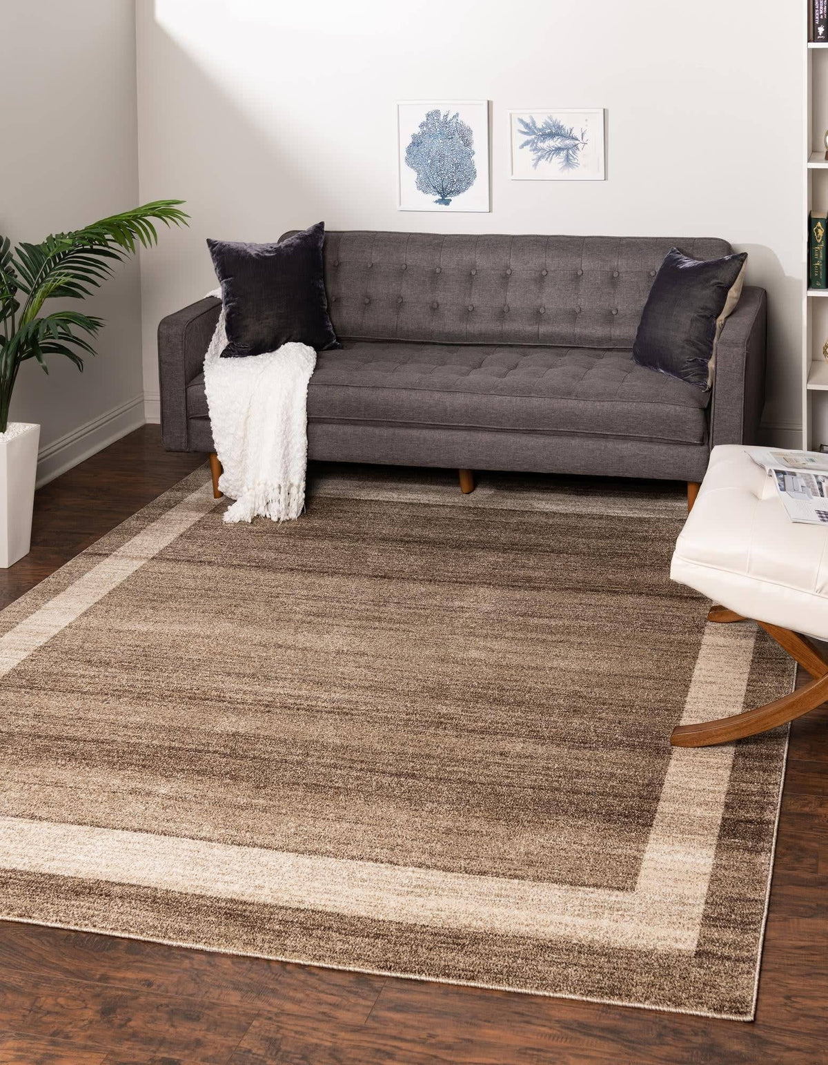 Unique Loom Maria Del Mar Area Rug (8' x 8' Square - Light Brown) - Product image 1