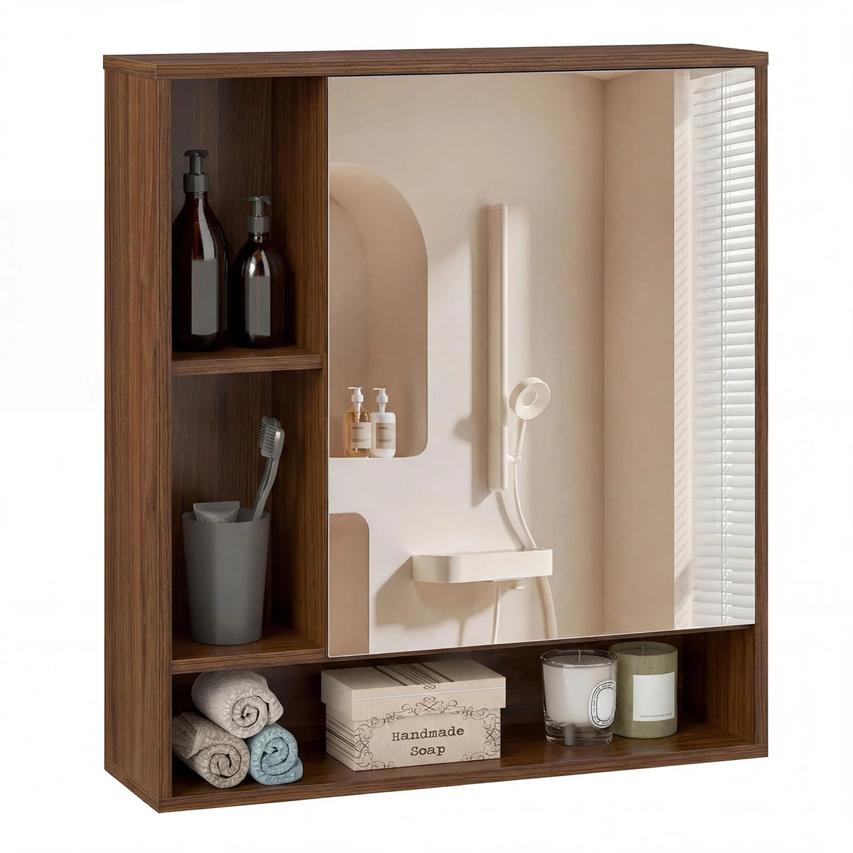 Tangkula Bathroom Cabinet with Mirror for Living Room - Product image 12