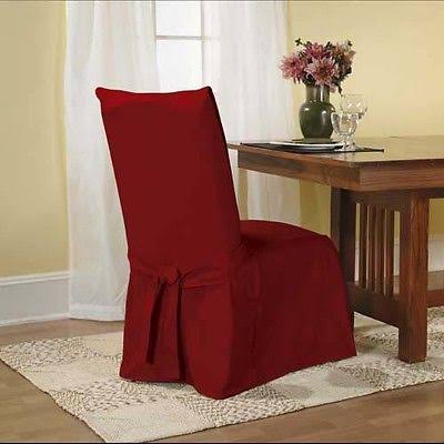Sure Fit Cotton Duck Claret Full Dining Room Chair Slipcover - Product image 1