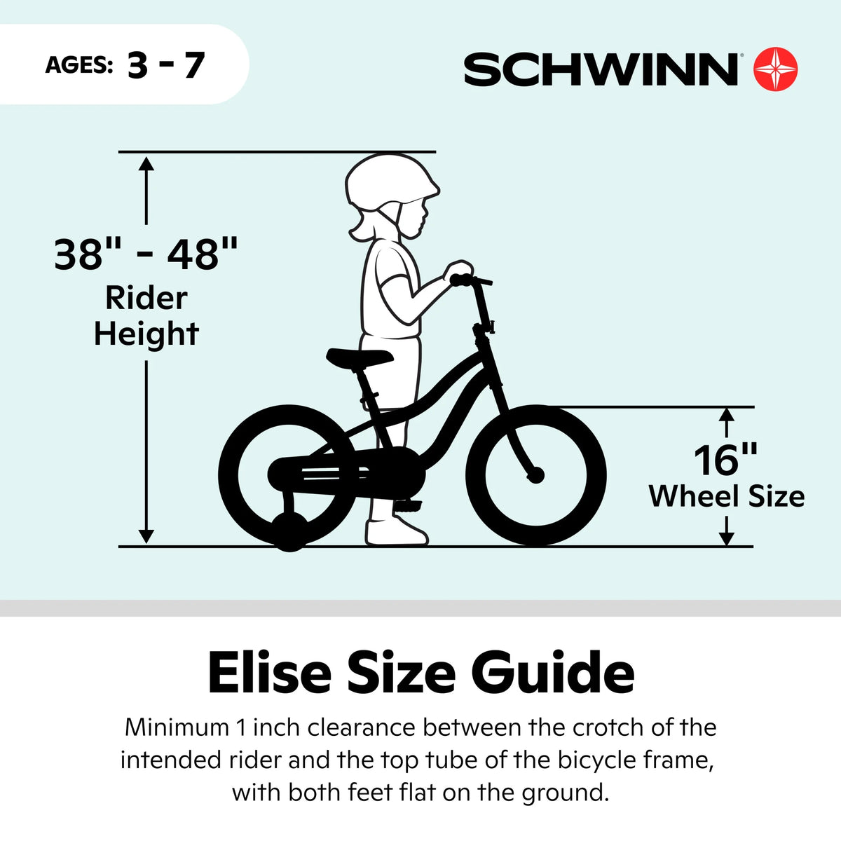 Schwinn Elise Kids Bike with Training Wheels, 16 in Wheels, Ages 3 - 7, White - Product image 8
