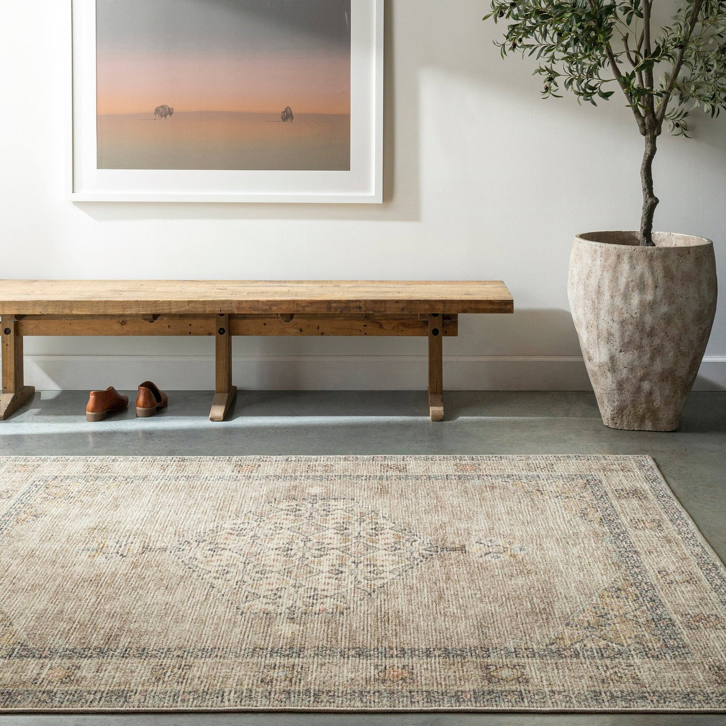 Becki Owens x Surya Lila Area Rug - 5'3" x 7' - Off-White - Product image 1