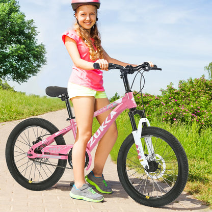 Zukka 20 in Kids Mountain Bike Steel Frame Hardtail Bicycle for Child Aged 7 - 10 Years Pink - Product image 2