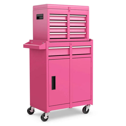 2-in-1 Rolling Tool Chest, 5-Drawer Tool Storage Cabinet with Wheels, Adjustable Shelf - Product image 97