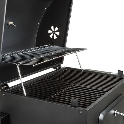 3 in 1 charcoal barbecue with thermometer with black adjustable height grill 1508003 -
