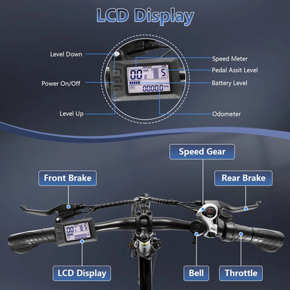 Gocio Foldable Electric Bike for Adults, Peak 750W Electric Mountain Bicycles - Product image 14