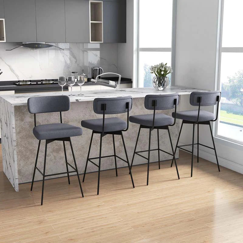 Swivel Bar Stools Set of 2, 29" Upholstered Bar Height Chairs with Back - Product image 15