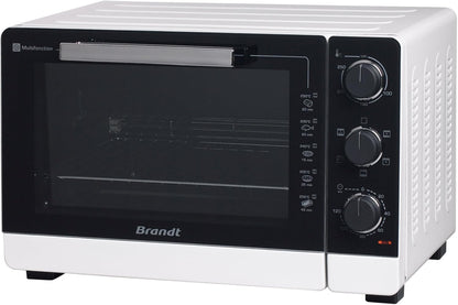 BRANDT - FC405MW - Freestanding and compact mini oven 2100 W - Capacity 40L - Multifunction with 5 cooking modes - Even cooking - Double glazing - White