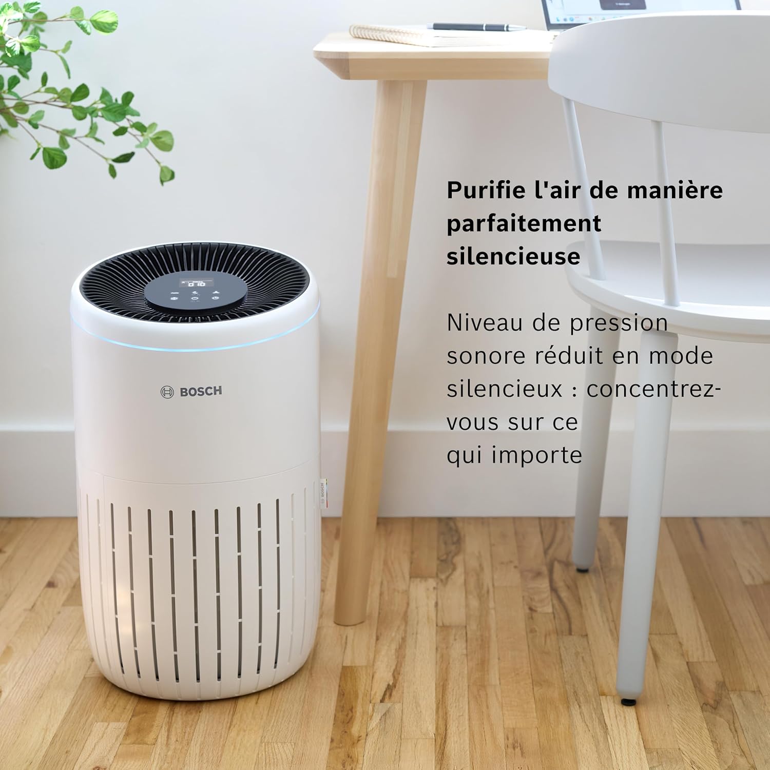 Bosch Air 4000 - Air purifier - For rooms up to 62.5 m² - Effectively filters more than 99% of pollutants - An intelligent sensor, auto and silence modes (< 25 dB(A)) - CADR: 300 m³/h