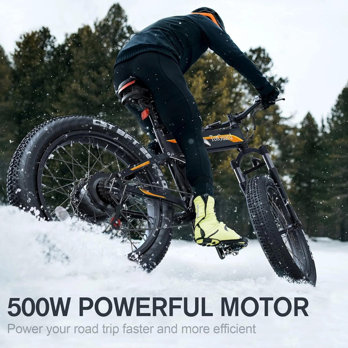 Totguard 26"x4" Electric Bike, Fat Tire 500W Ebike, Foldable Electric Bicycles E Bikes for Adults Electric - Product image 35