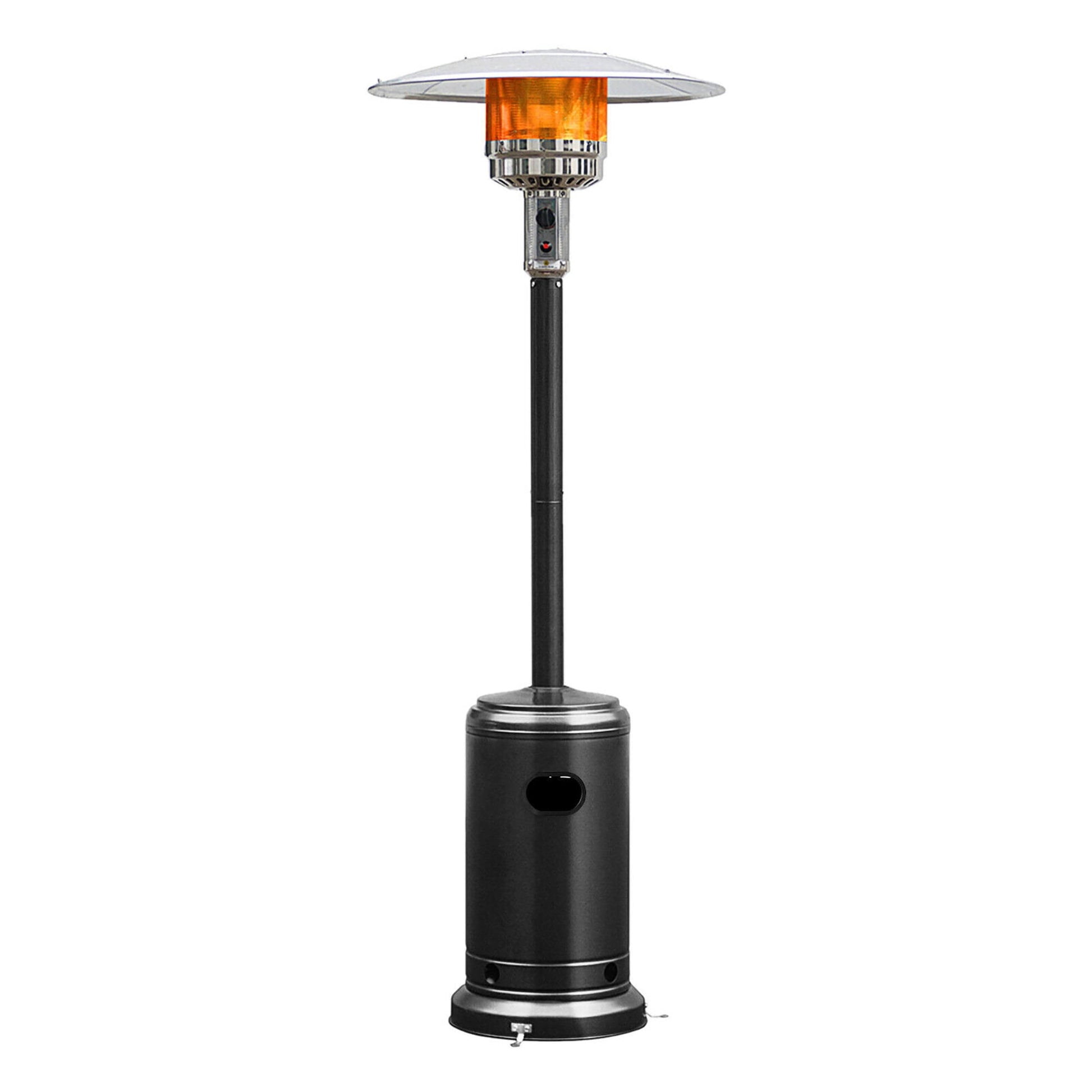 Costway 48000 BTU Propane Patio Heater Standing LP GAS Steel w/ Wheels Black - Product image 1