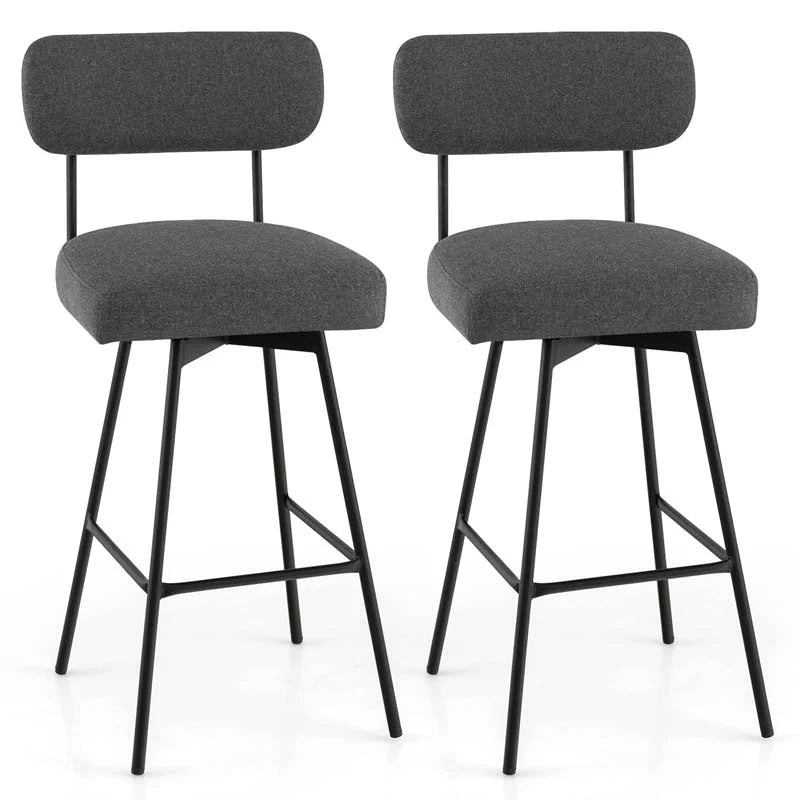 Swivel Bar Stools Set of 2, 29" Upholstered Bar Height Chairs with Back - Product image 12