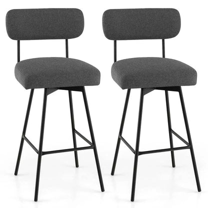 Swivel Bar Stools Set of 2, 29" Upholstered Bar Height Chairs with Back - Product image 12