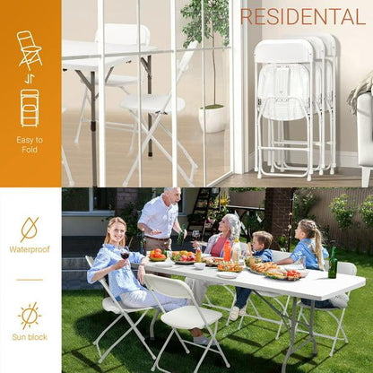 Ubesgoo 10 Packs Plastic Folding Chairs Wedding Banquet Seat Party Event Chair for Adults - Product image 3