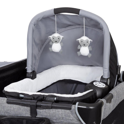 Baby Trend Simply Smart Nursery Center Playard with Bassinet and Travel Bag - Whisper Grey - Product image 6