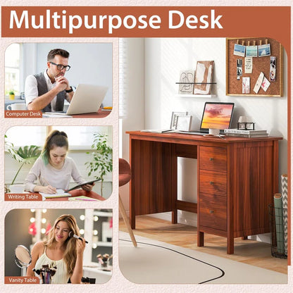 Computer Desk with 3 Storage Drawers, 48" Modern Home Office Desk with Spacious Desktop - Product image 29
