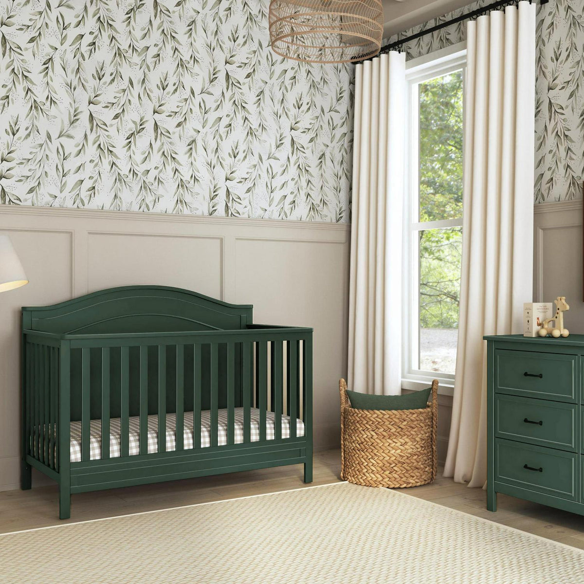 Davinci Charlie 4 - in - 1 Convertible Crib. Greenguard Gold Certified. Forest Green - Product image 6