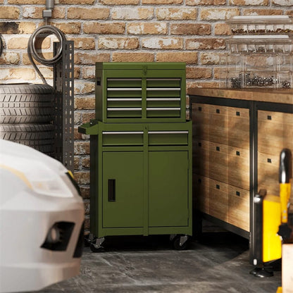 2-in-1 Rolling Tool Chest, 5-Drawer Tool Storage Cabinet with Wheels, Adjustable Shelf - Product image 65