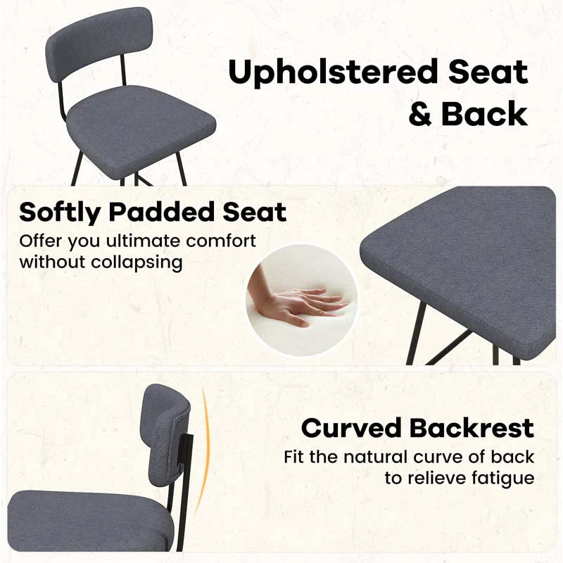 Swivel Bar Stools Set of 2, 29" Upholstered Bar Height Chairs with Back - Product image 19
