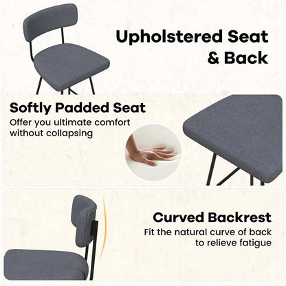 Swivel Bar Stools Set of 2, 29" Upholstered Bar Height Chairs with Back - Product image 19