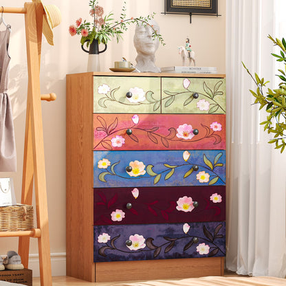 Ktaxon Wood 6 - Drawer Dresser Organizer for Bedroom Storage Tower for Entryway Hallway Closet - Product image 1