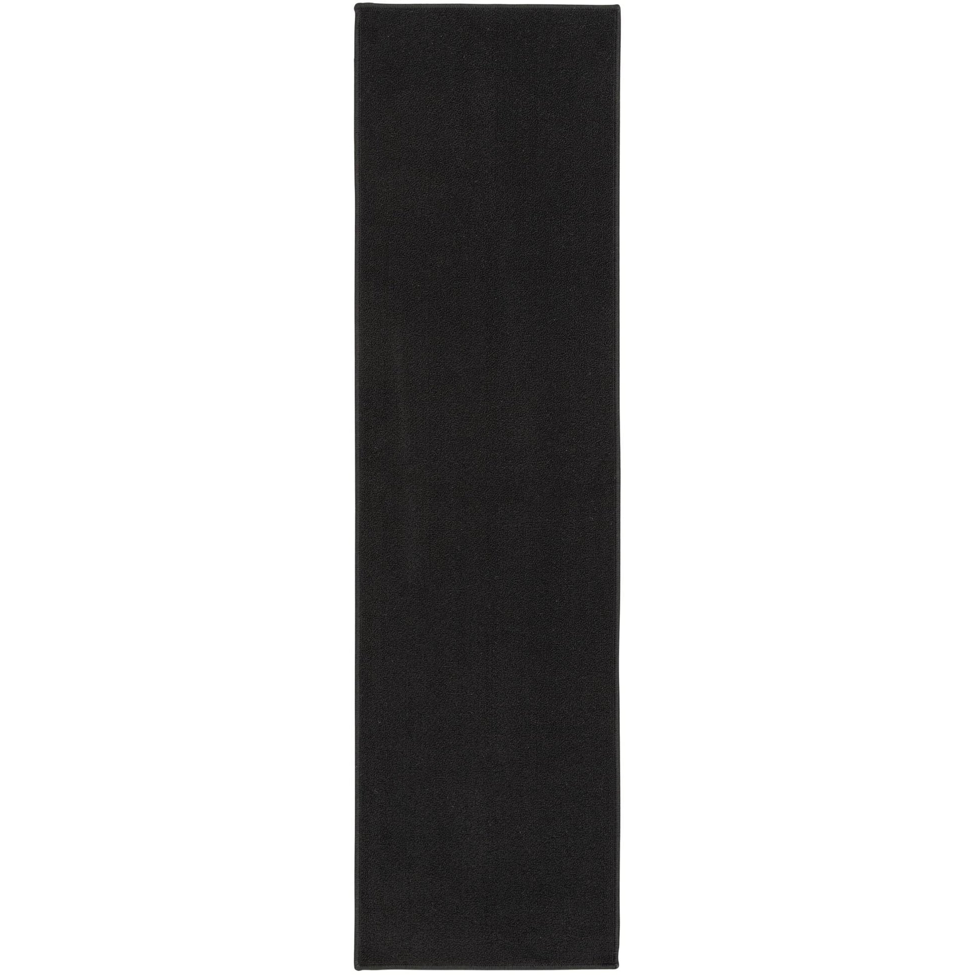 Walmart Mainstays Titan Durable Indoor Runner Rug - Black - Runner 20 x 72 Each