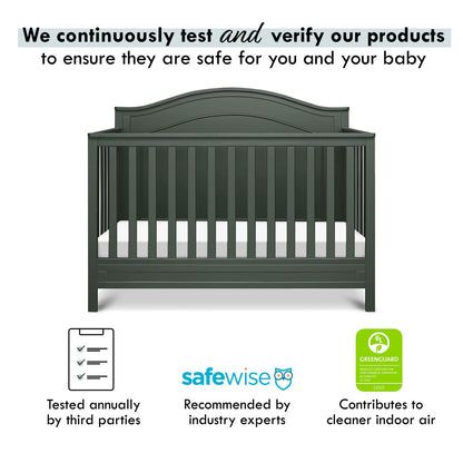 Davinci Charlie 4 - in - 1 Convertible Crib. Greenguard Gold Certified. Forest Green - Product image 7