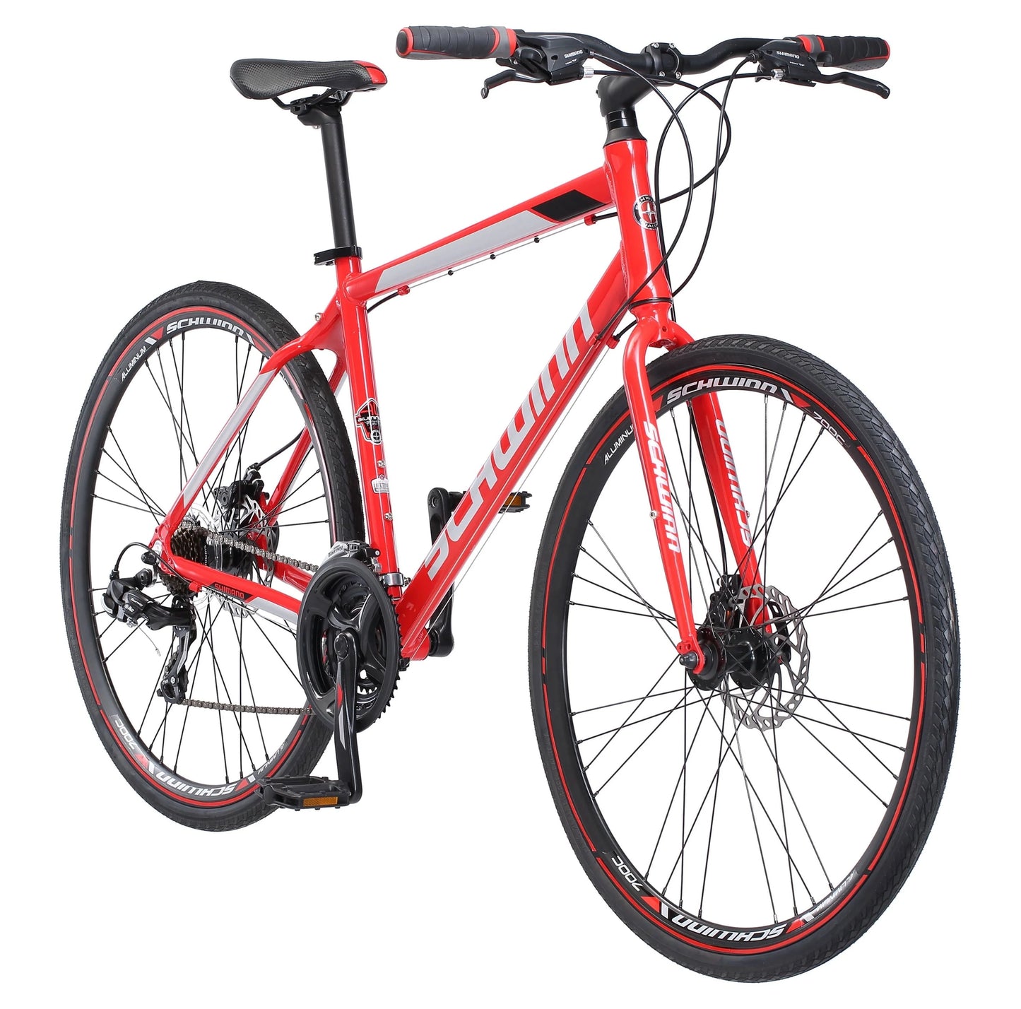 Schwinn Kempo Hybrid Bike, 700c Wheels, 21 Speeds, Mens Frame, Red - Product image 1