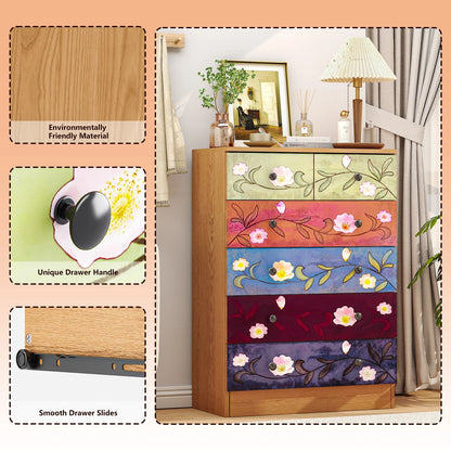 Ktaxon Wood 6 - Drawer Dresser Organizer for Bedroom Storage Tower for Entryway Hallway Closet - Product image 7