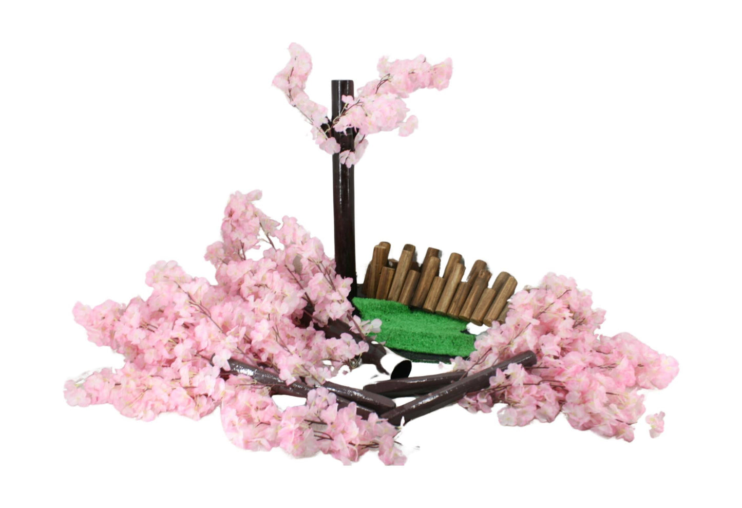 Artificial Cherry Blossom Trees Handmade Light Pink Tree Indoor Outdoor Home Office Party Wedding (4ft - Product image 1