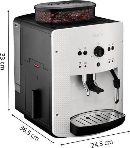 Bean coffee machine, 1.7 L, 2 cups simultaneously, Automatic cleaning, Steam nozzle for Cappuccino, Espresso coffee maker, Essential black YY8125FD, Black -