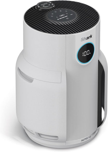Shark NeverChange up to 5 years Air Purifier, 5-year HEPA Filter, 60m² Coverage, Captures 99.97% of Allergens, Automatic Mode, Quiet, LED Display, for Home and Bedroom, White HP150EU