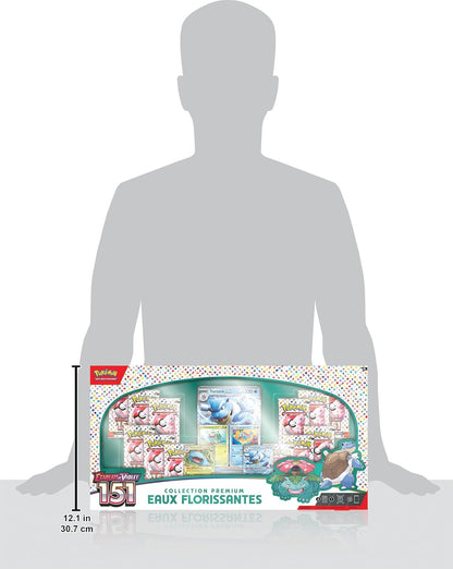 Pokémon: Pokémon TCG: Flourishing Waters Premium Collection (4 Shiny Promo Cards, 1 Large Format Shiny Card and 12 booster packs)