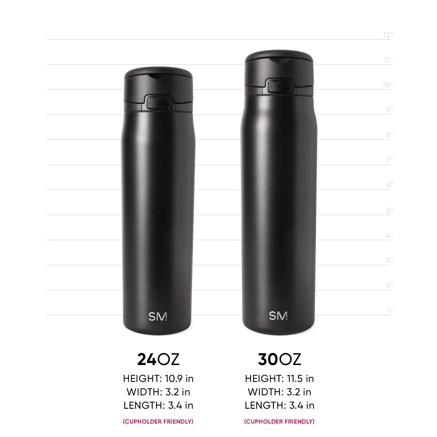 Simple Modern Mesa Loop Water Bottle with Straw | 30oz Cup Holder Friendly Insulated Stainless Steel Bottles for Travel, Sports and School | Cherry Wine