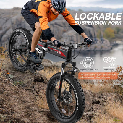 Totguard 26"x4" Electric Bike, Fat Tire 500W Ebike, Foldable Electric Bicycles E Bikes for Adults Electric - Product image 51