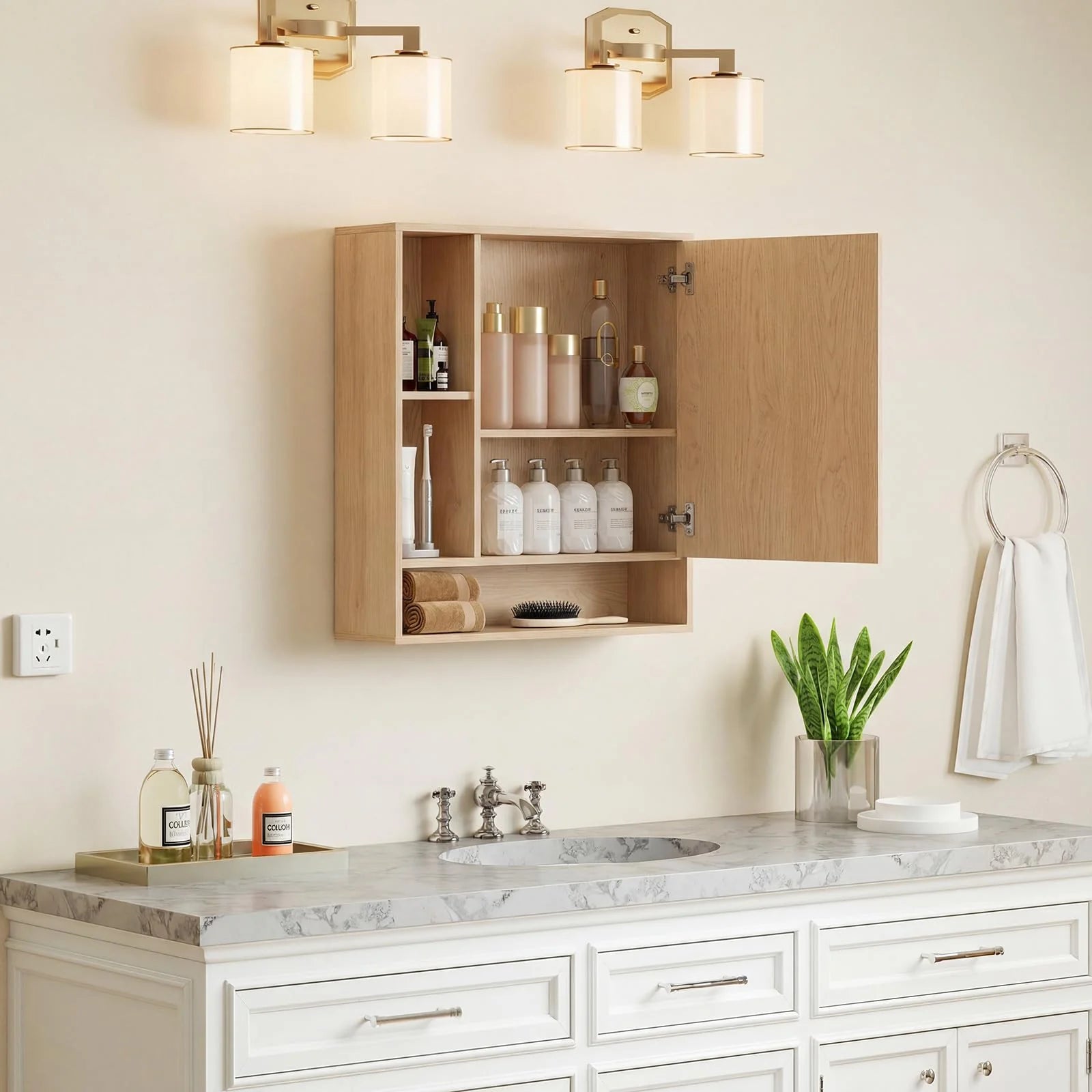 Tangkula Bathroom Cabinet with Mirror for Living Room - Product image 8