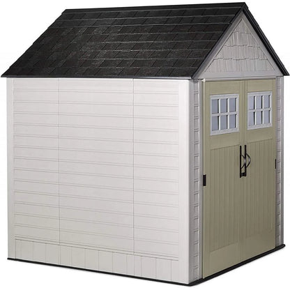 Rubbermaid 77 Ft Durable Weather Resistant Resin Outdoor Garden Storage Shed with Windows and Utility - Product image 4