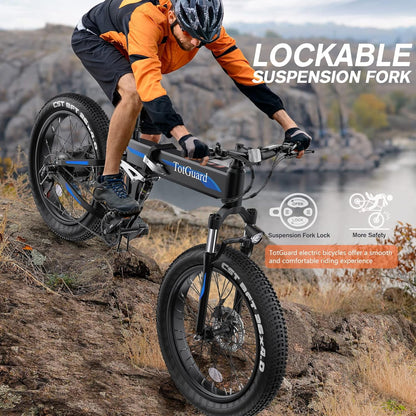 Totguard 26"x4" Electric Bike, Fat Tire 500W Ebike, Foldable Electric Bicycles E Bikes for Adults Electric - Product image 18
