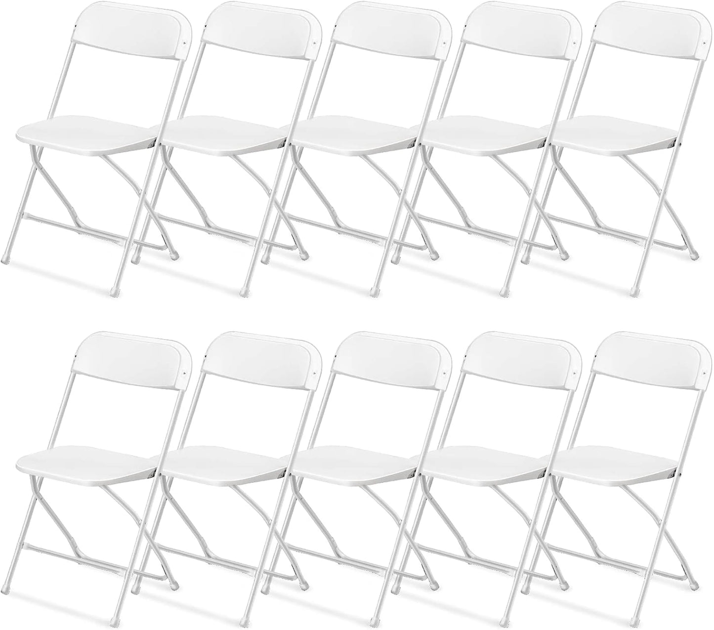 Ubesgoo 10 Packs Plastic Folding Chairs Wedding Banquet Seat Party Event Chair for Adults - Product image 1