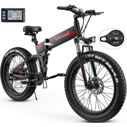 Totguard 26"x4" Electric Bike, Fat Tire 500W Ebike, Foldable Electric Bicycles E Bikes for Adults Electric - Product image 5
