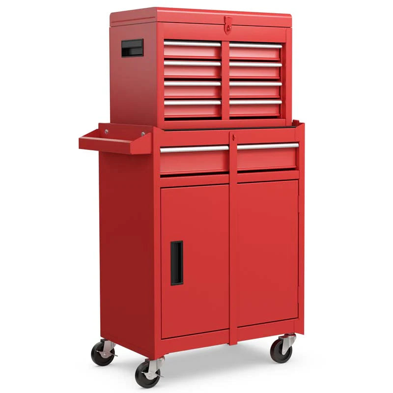 2-in-1 Rolling Tool Chest, 5-Drawer Tool Storage Cabinet with Wheels, Adjustable Shelf - Product image 33