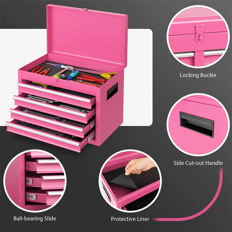 2-in-1 Rolling Tool Chest, 5-Drawer Tool Storage Cabinet with Wheels, Adjustable Shelf - Product image 101