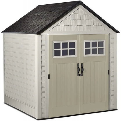 Rubbermaid 77 Ft Durable Weather Resistant Resin Outdoor Garden Storage Shed with Windows and Utility - Product image 2