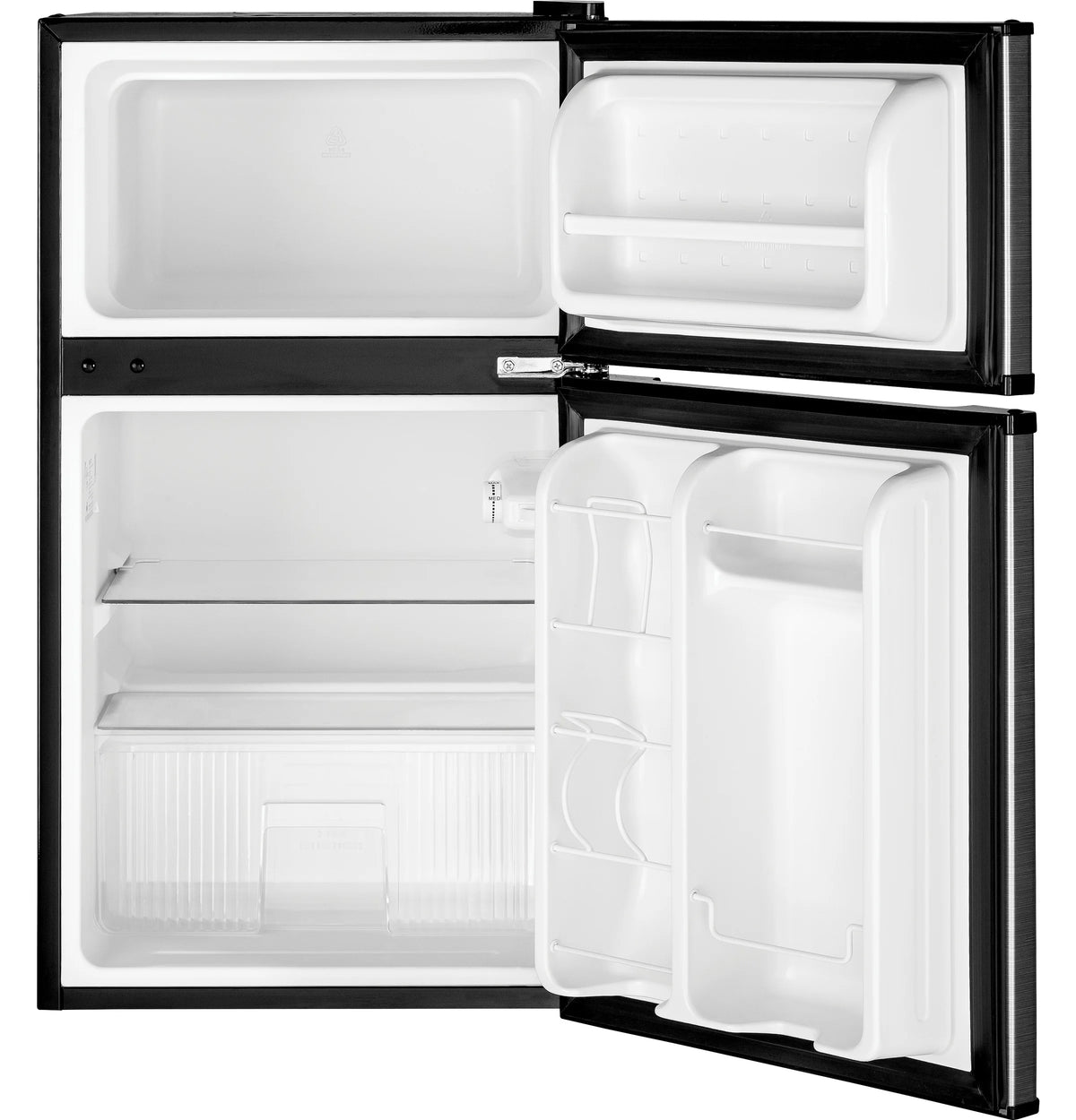 GE Appliances 3.1 Cu. Ft. Freestanding Double Door Compact Refrigerator, Steel - Product image 4