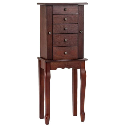 Standing Jewelry Armoire Cabinet with Flip Top Mirror, 4 Drawers, 8 Necklace Hooks & 2 Side Doors - Product image 2