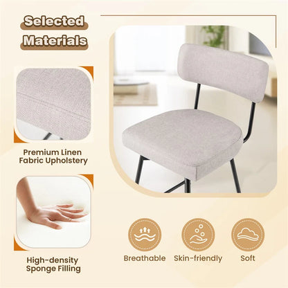 Swivel Bar Stools Set of 2, 29" Upholstered Bar Height Chairs with Back - Product image 5