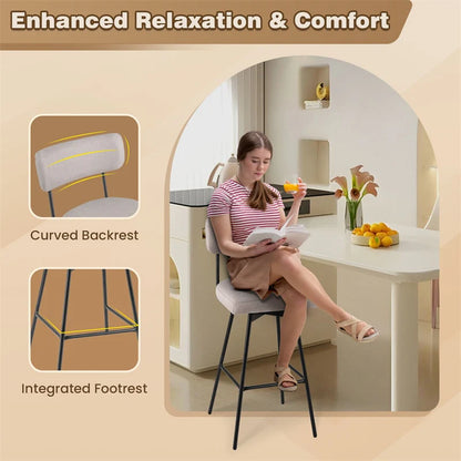Swivel Bar Stools Set of 2, 29" Upholstered Bar Height Chairs with Back - Product image 7