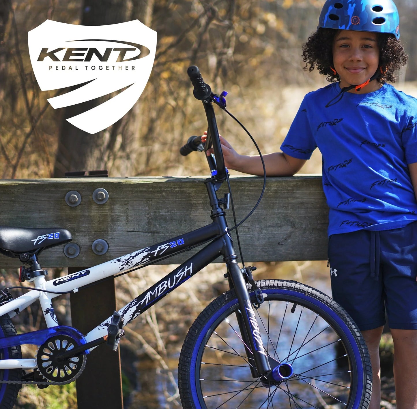 Kent Bicycles 20" Boy'S Ambush BMX Child Bike, Black/Blue - Product image 7