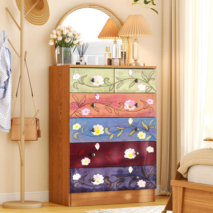 Ktaxon Wood 6 - Drawer Dresser Organizer for Bedroom Storage Tower for Entryway Hallway Closet - Product image 2
